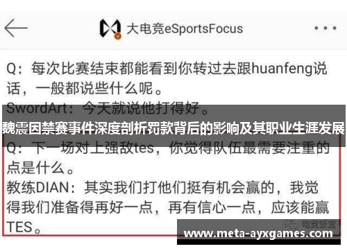 魏震因禁赛事件深度剖析罚款背后的影响及其职业生涯发展